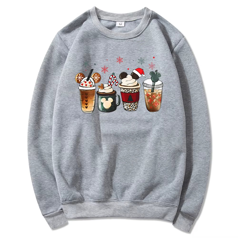 Gingerbread Christmas Coffee Sweatshirt Christmas Coffee Lover Hoodie Magic Kingdom Christmas Sweater Iced Latte Christmas Tops