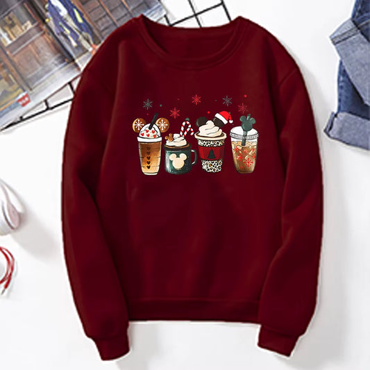 Gingerbread Christmas Coffee Sweatshirt Christmas Coffee Lover Hoodie Magic Kingdom Christmas Sweater Iced Latte Christmas Tops
