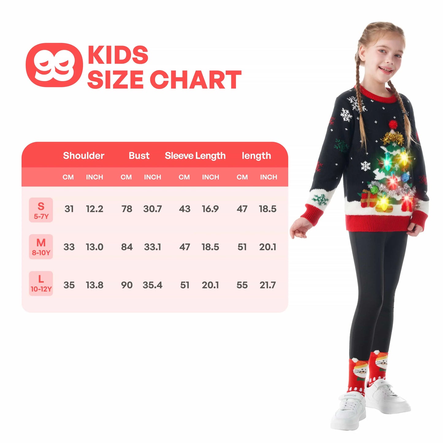 Women Reindeer Ugly Sweater with Light Bulbs