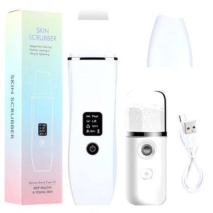 Ultrasonic Skin Scrubber Facial Deep Cleansing Blackhead Remove Ultrasonic Cleansing Cavitation Peeling Shovel Skin Scrubber